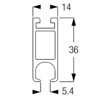 Silent Gliss 6101 Profile for 6100 Metroflat (4.5-7m lengths)