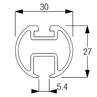 Silent Gliss 6103 Profile for 30mm 6130 Metropole (4m/6m lengths)