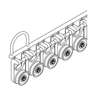 Silent Gliss Roller Gliders for 1280 & 3900 Curtain Tracks