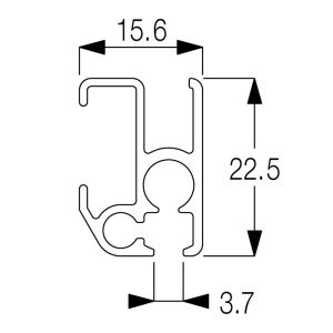 Silent Gliss 1082 Profile for 3000 Corded Track (5m/6m lengths)