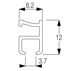 Silent Gliss 1090 Uncorded Track Profile (5m/6m lengths)
