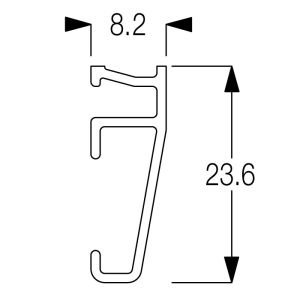 Silent Gliss 1200 Uncorded Track Profile (4m/6m lengths)