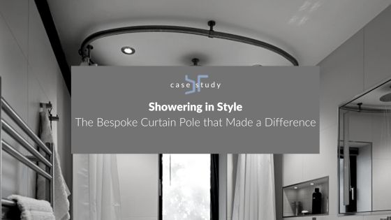 bespoke shower rail crafted from a curtain pole