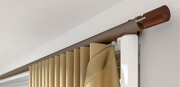 Electric curtain poles